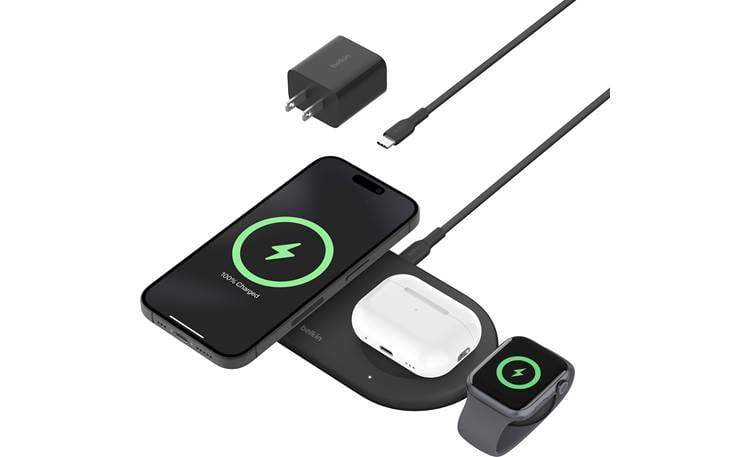 belkin BOOST↑CHARGEPRO 3in1wireless BoostCharge Pro 3-in-1 Wireless Charging Stand, MagSafe