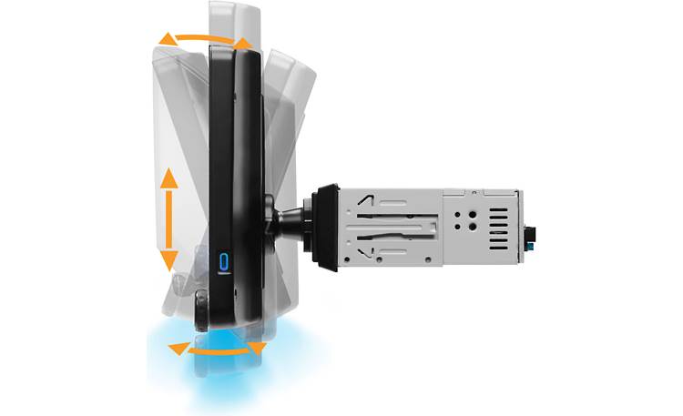 BOSS Audio Elite BE9ACP.XC The floating touchscreen display can be adjusted for the best visibility and less glare