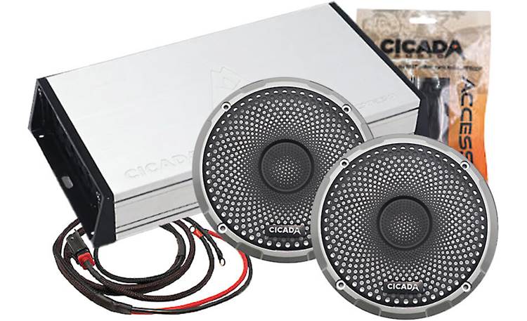 Cicada Audio CXCX-2X2 Audio kit with CX250.2D 2-channel amp, CX65.4 ...