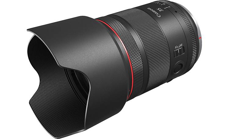 Canon RF 35mm f/1.4 L VCM Shown with included lens hood attached