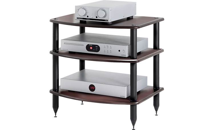 Pangea Audio Vulcan Audio Rack (Espresso with Black Posts) Modular 3 ...
