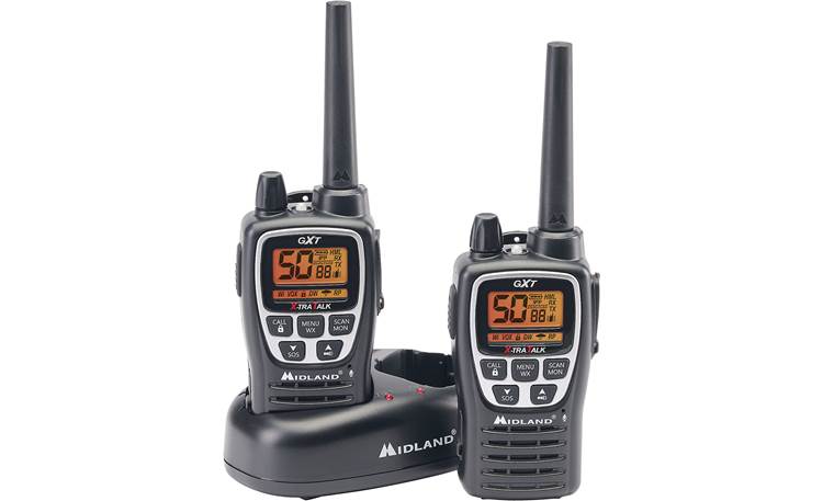 Midland GXT3000VP4 50-channel two-way radio kit with charging dock at ...