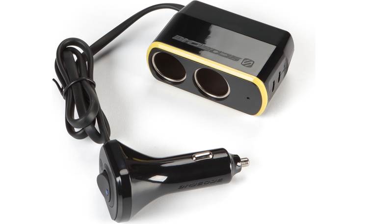 Scosche DoubleUp™ 12-volt Adapter Let your vehicle's unused 12-volt power outlet charge up several of your personal devices