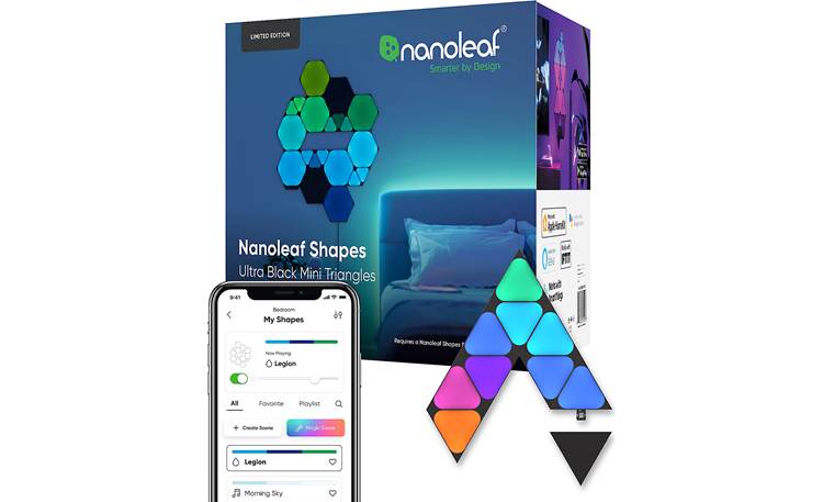 Nanoleaf Shapes Ultra Black Expansion Pack (10 Black Mini