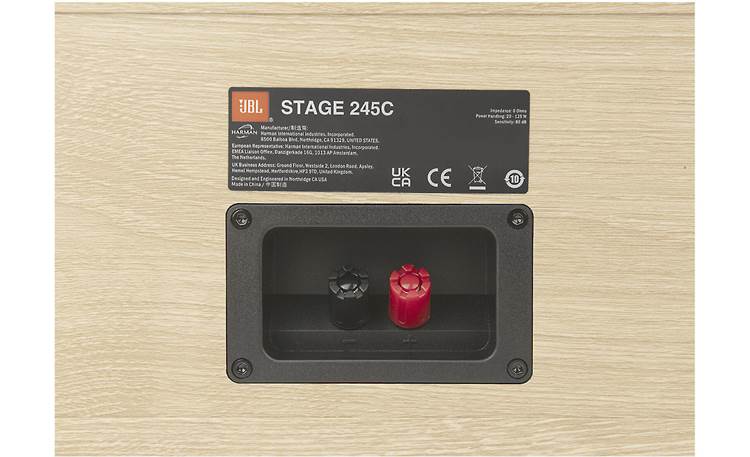 JBL Stage 245C 5-way binding posts detail