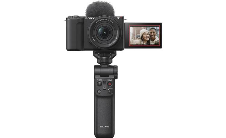 Sony Alpha ZV-E10 II Zoom Kit Shown with optional grip, sold separately