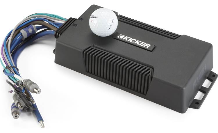 Kicker 48PXA400.4 Golf ball shown for scale 
