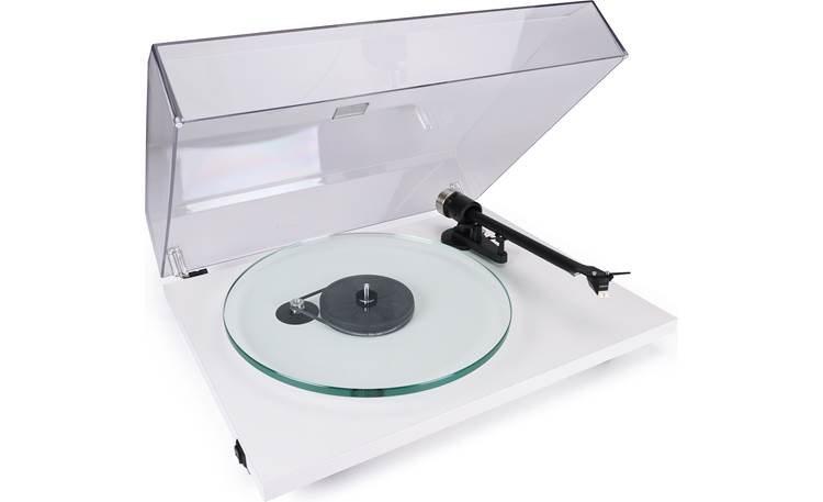 Pro-Ject T2 Super Phono Front, shown with included dust cover