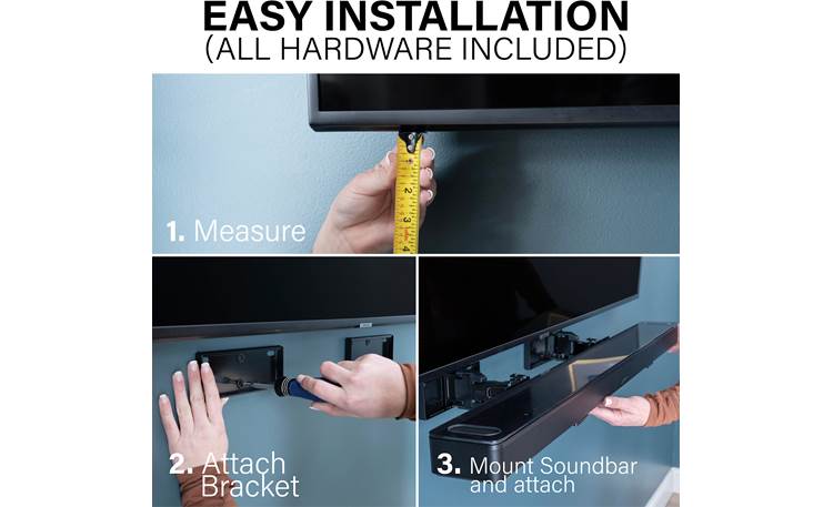 Supporto Universale A Parete Per Soundbar Sanus WSBWM1-B2, Estensibile, Fino A 9 Kg, Per Cartongesso E Cemento