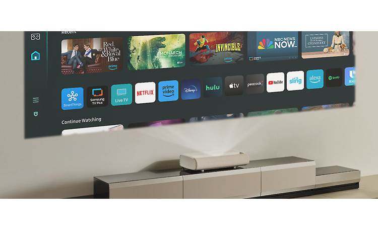 Samsung The Premiere LPU9D Built-in Tizen TV streaming platform lets you access your favorite streaming services like Netflix, YouTube, and Amazon Prime Video without having to hook up a separate source