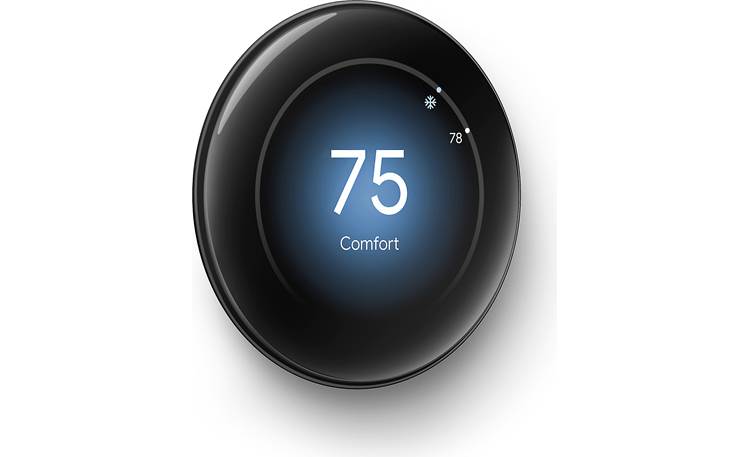 Google Nest Learning Thermostat, 4th Gen Angle (left)
