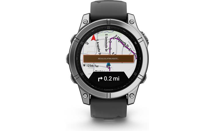Garmin fenix E (Stainless Steel with Black Silicone Band) Multisport ...