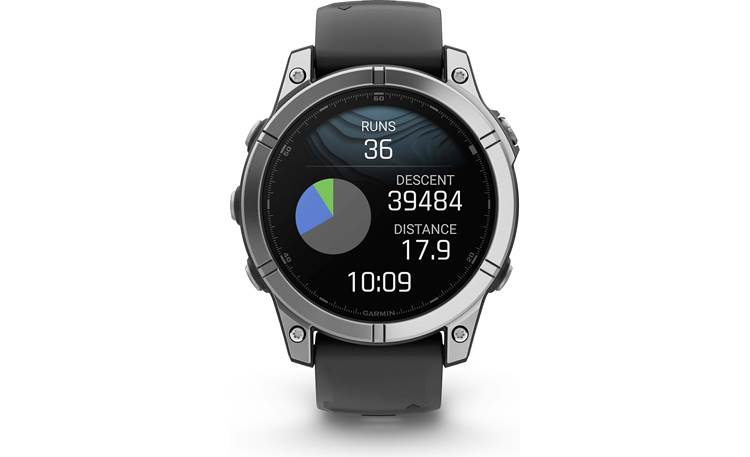 Garmin fenix E (Stainless Steel with Black Silicone Band) Multisport ...