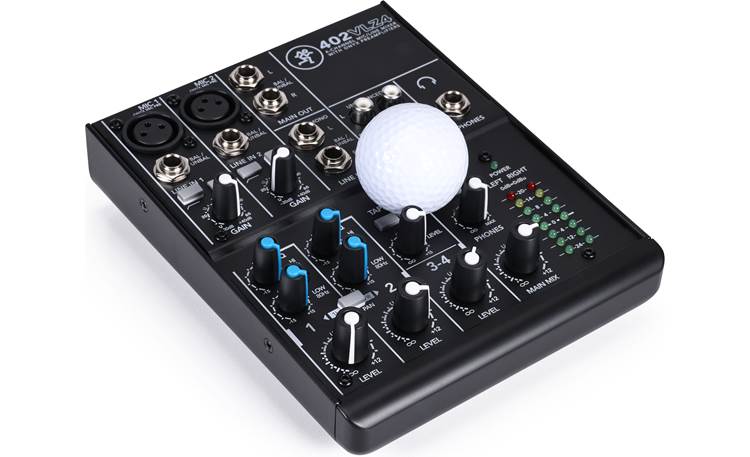 Mackie 402-VLZ4 Golf ball shown for scale 