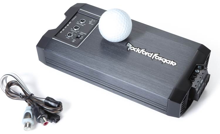 Rockford Fosgate Power T750X1bd Golf ball shown for scale 