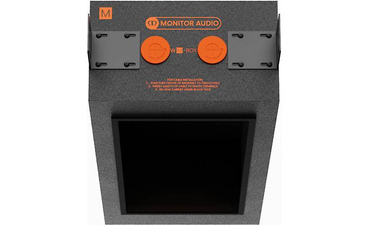 Monitor Audio WMBOX Top view, with knock-out ports