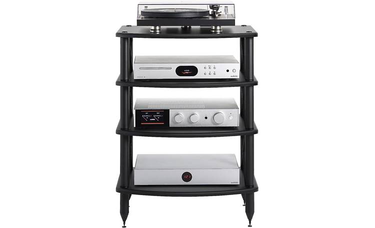 Pangea Audio Vulcan X-Brace Audio Rack (Black) Modular 4-shelf audio ...