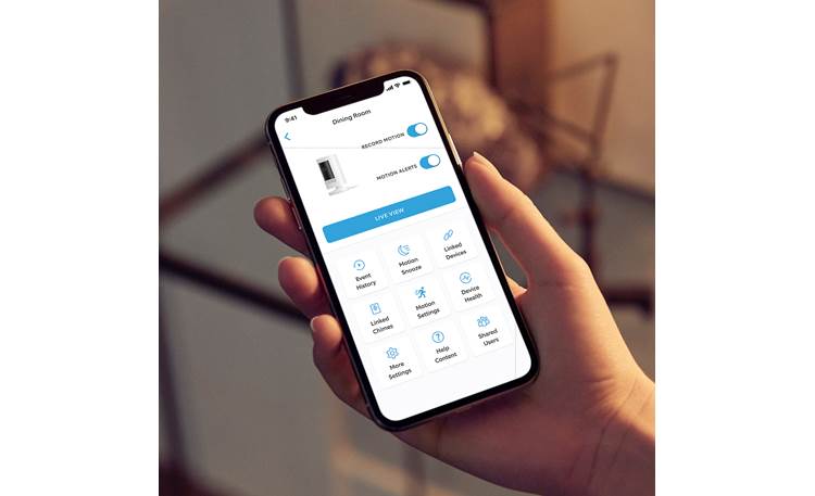 Ring Stick Up Cam Plug-in (3rd Generation) Turn motion alerts on (or off) from the Ring app