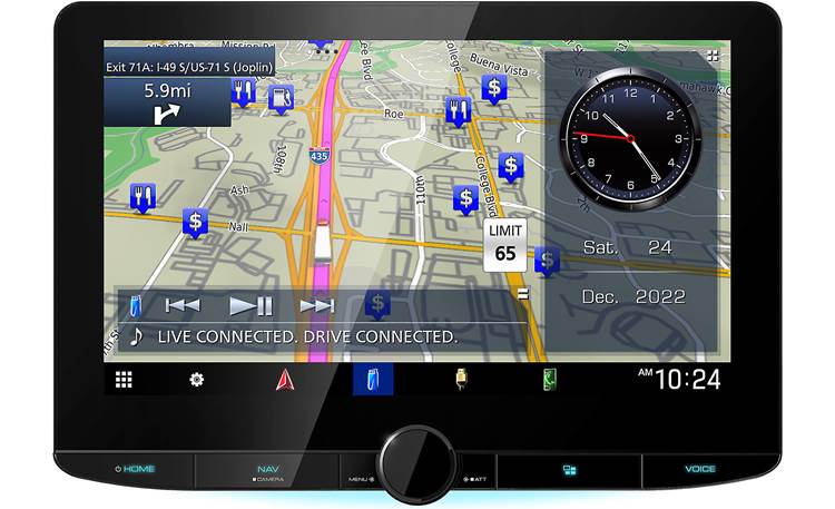Kenwood DNR1008RVS Made for RV and truck drivers, this "floating" display receiver can help on any journey