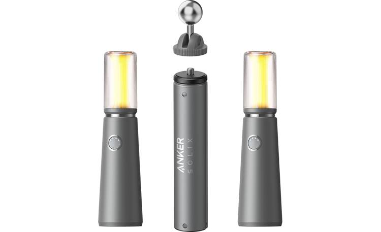 Anker SOLIX C800X Rechargeable camping lights and telescoping mount