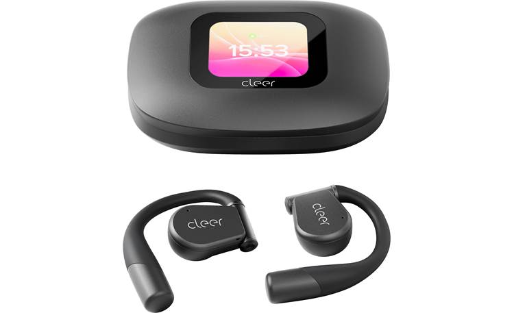 Cleer ARC 3 Hook-style earbuds with open design and touchscreen case