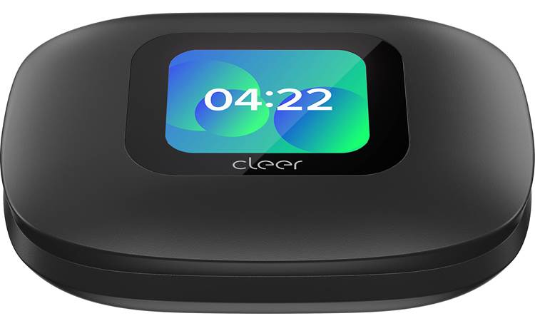 Cleer ARC 3 Color LED screen on charging case