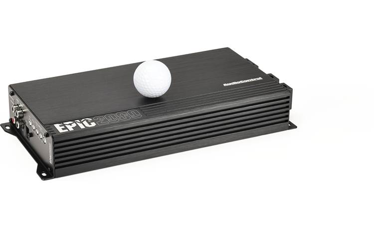 AudioControl EPIC2000 Golf ball shown for scale 