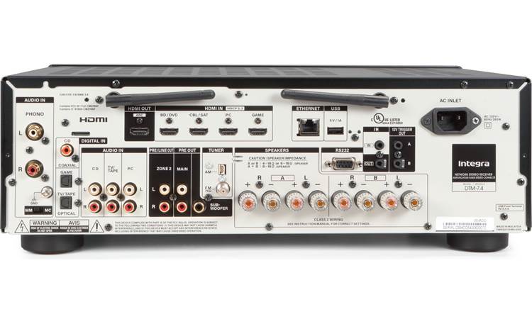 Integra DTM-7.4 Multiple digital and analog connections, including 4K/8K HDMI ports