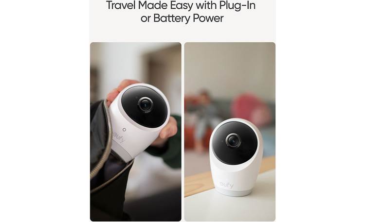 eufy by Anker Baby Monitor E21 Take the baby monitor with you with easy plug-in or battery-powered modes