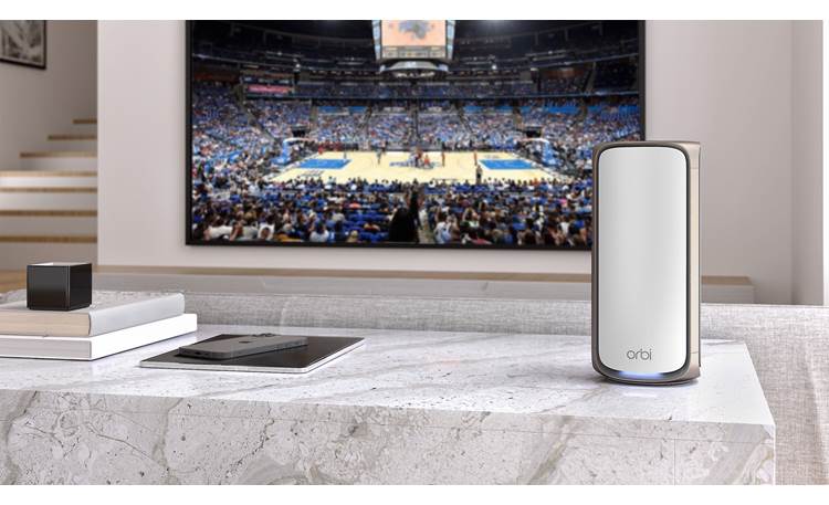 NETGEAR Orbi 970 Quad-Band Wi-Fi 7 Satellite (RBE970B) Handles up to 200 connected devices