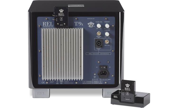 REL T/9x High-current amp with back-mounted heat sinks (REL Arrow wireless kit sold separately)