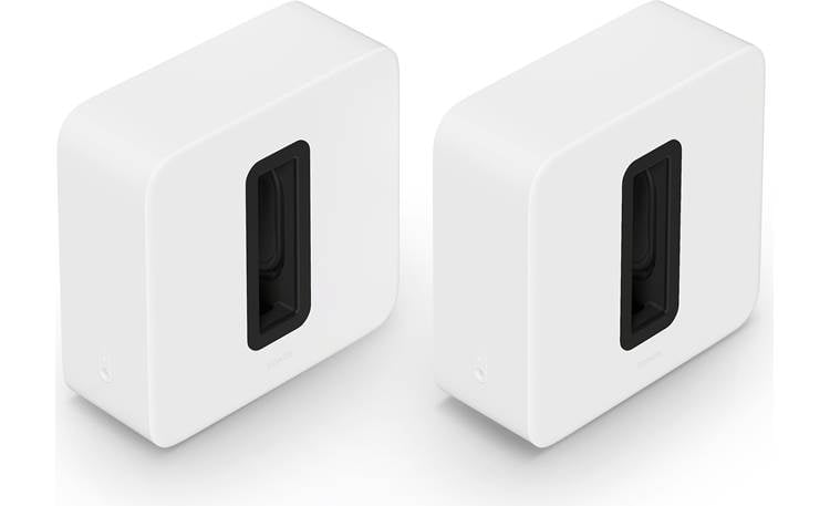 Sonos Sub 4 (Two-pack) (White) Two wireless subwoofers for