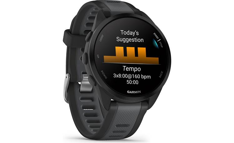 Garmin Forerunner 165 (Black with Slate Gray band) GPS running