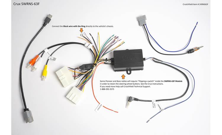 CRUX SWRNS-63F Wiring Interface Connect a new car stereo and