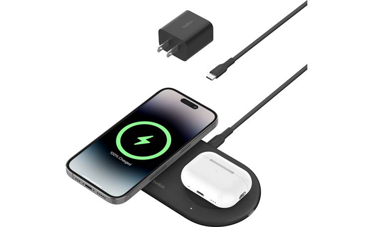 Belkin BoostCharge Pro Includes AC power adapter and USB-C cable (phone and earbuds not included)