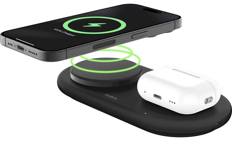 Belkin BoostCharge Pro Built-in magnets ensure proper alignment (phone and earbuds not included)