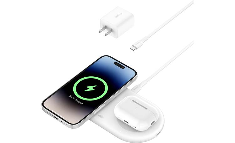 Belkin BoostCharge Pro Included AC power adapter and USB-C cable (phone and earbuds not included)
