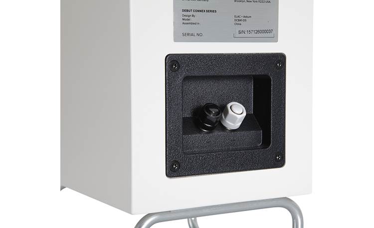 ELAC Debut ConneX Adsum Speaker connections on back of secondary speaker