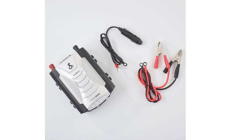 Cobra Power 500W Inverter shown with two included power cable options
