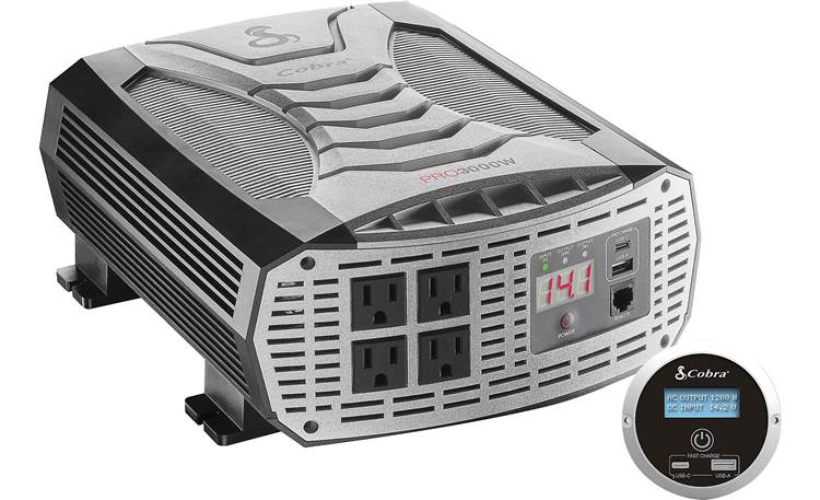 Cobra PRO 3000W Inverter Turn your vehicle's DC power into usable AC power (shown with included wired remote control)