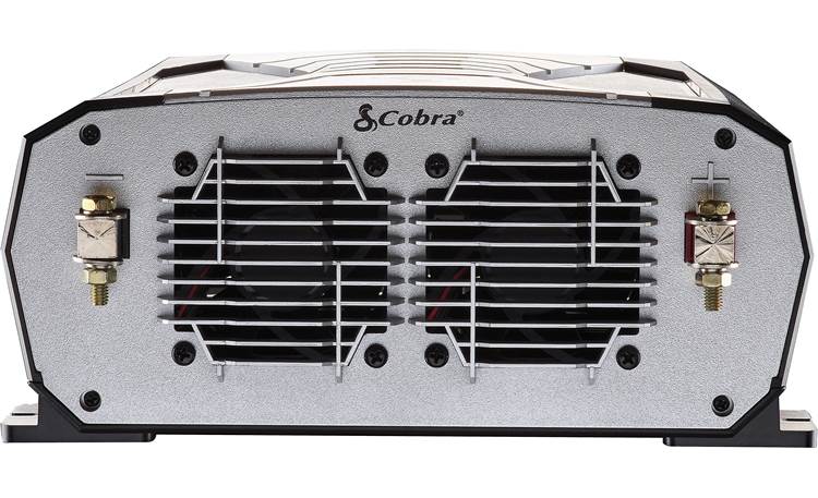 Cobra PRO 3000W Inverter Terminal connections that are wired to your vehicle's battery; dual fans keep the inverter cool