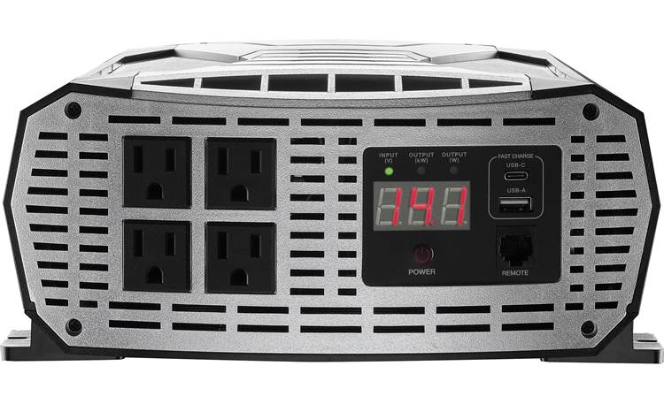 Cobra PRO 3000W Inverter This inverter includes four AC outlets, two USB ports, and a display