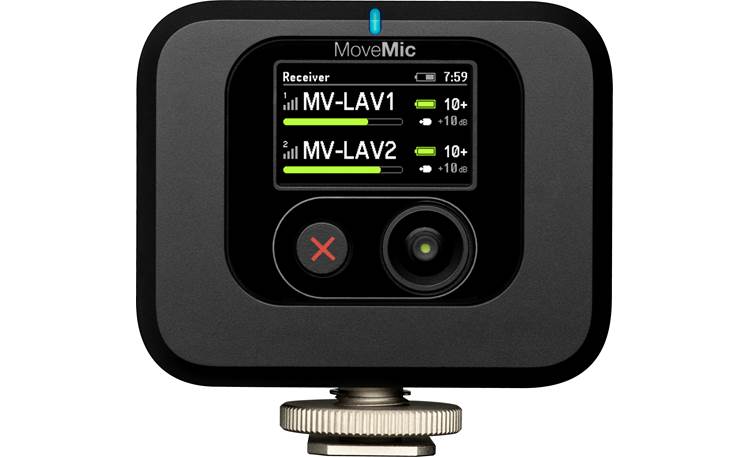 Shure MoveMic Receiver The color status screen is easy to read and understand