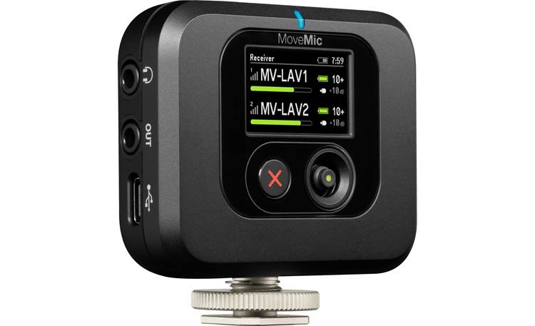 Shure MoveMic Receiver Angled view, front
