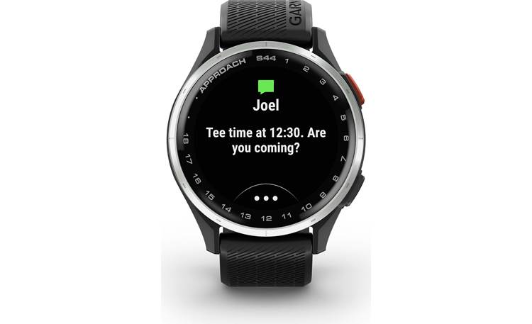 Garmin Approach® S44 (Black Band) Golf GPS watch — covers