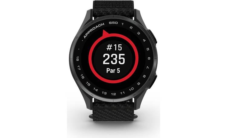 Garmin Approach® S50 (Slate Aluminum Bezel/Black Band) Golf