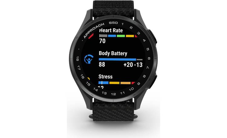Garmin Approach® S50 (Slate Aluminum Bezel/Black Band) Golf GPS