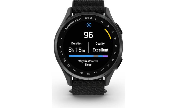 Garmin Approach® S50 (Slate Aluminum Bezel/Black Band) Golf