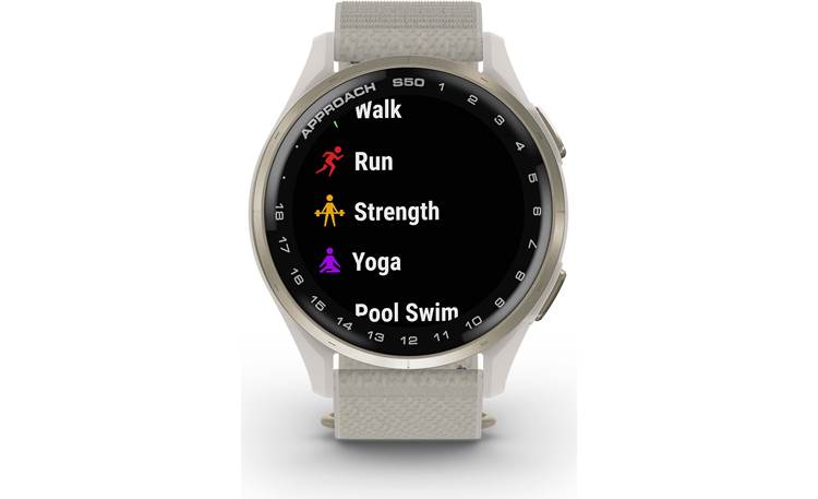 Garmin Approach® S50 (Cream Gold Bezel/Ivory Band) Golf GPS watch
