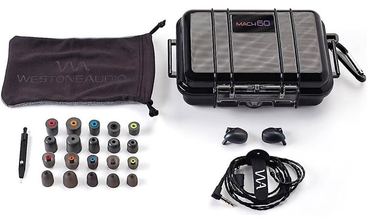Westone Audio MACH 60 Included accessories and cases